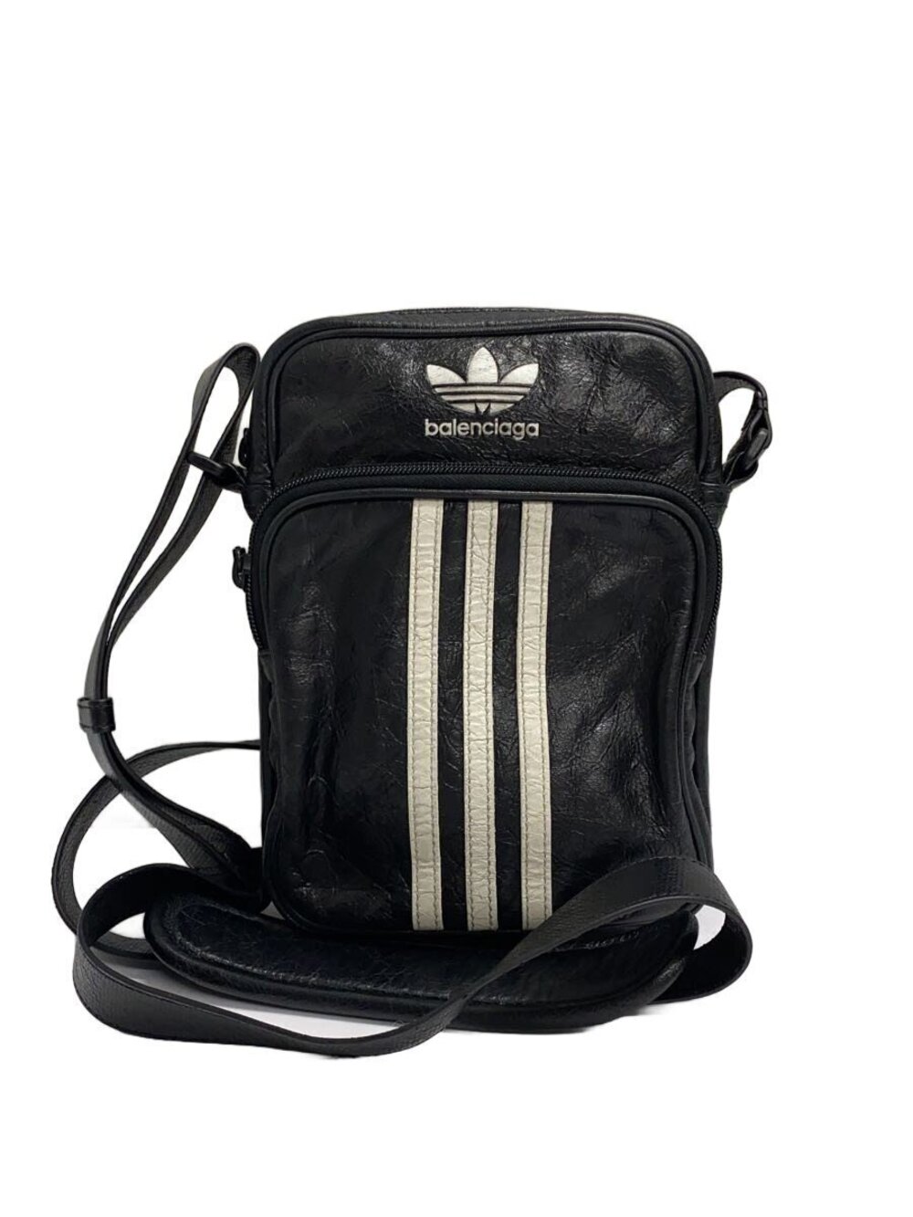 Balenciaga Crossbody Shoulder Bag Leather Black